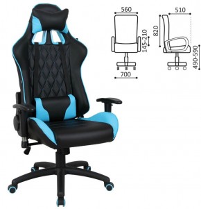 Кресло компьютерное BRABIX "GT Master GM-110" (черное/голубое) 531928 в Кировграде - kirovgrad.ok-mebel.com | фото 2