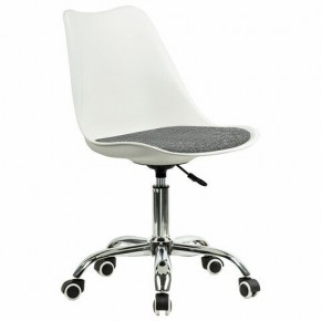 Кресло стул BRABIX "Eames MG-310 CH", хром, пластик белый, ткань серая, 532924 в Кировграде - kirovgrad.ok-mebel.com | фото 2