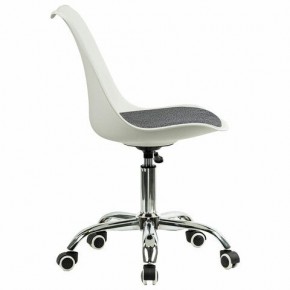 Кресло стул BRABIX "Eames MG-310 CH", хром, пластик белый, ткань серая, 532924 в Кировграде - kirovgrad.ok-mebel.com | фото 3