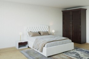 Кровать Берлин с ПМ 1600 (экокожа белая) в Кировграде - kirovgrad.ok-mebel.com | фото 2