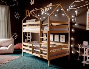 Кровать-домик двухъярусная 80*160 без покраски в Кировграде - kirovgrad.ok-mebel.com | фото 3