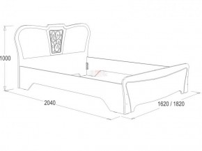 Кровать двойная 1600 Ольга-12 МДФ без основания в Кировграде - kirovgrad.ok-mebel.com | фото 2