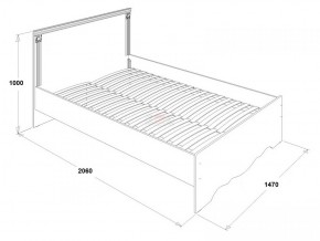 Кровать двойная Ольга 1Н + 2-а ящика (1400*2000) в Кировграде - kirovgrad.ok-mebel.com | фото 3