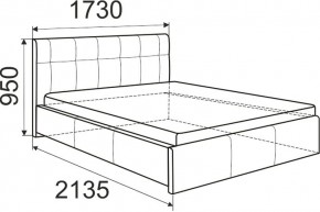 Кровать Изабелла с латами Newtone cacao 1400x2000 в Кировграде - kirovgrad.ok-mebel.com | фото 6