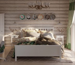 Кровать Кантри двухспальная 180х200, массив сосны, цвет белый в Кировграде - kirovgrad.ok-mebel.com | фото 4