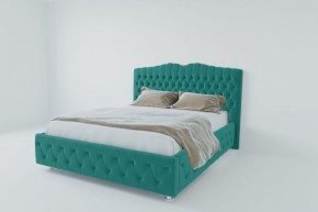 Кровать Нягань с ПМ 1200 (велюр бирюзовый) в Кировграде - kirovgrad.ok-mebel.com | фото 2