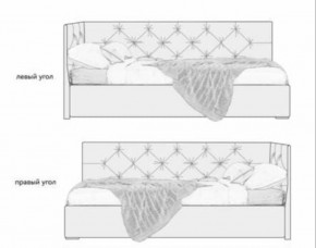 Кровать угловая Лилу интерьерная +основание/ПМ/бельевое дно (90х200) в Кировграде - kirovgrad.ok-mebel.com | фото 5