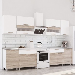 Кухня Айсбери 2.4 м (Белый/Дуб Сонома) в Кировграде - kirovgrad.ok-mebel.com | фото