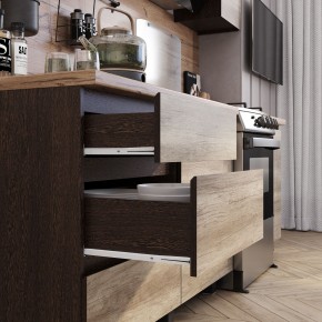 Кухня Энигма 1.6 м (венге/дуб каньон) в Кировграде - kirovgrad.ok-mebel.com | фото 2