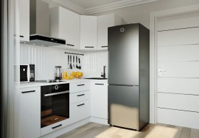 Кухонный гарнитур Белый Глянец 2200*1000 (Стол. 26мм) в Кировграде - kirovgrad.ok-mebel.com | фото