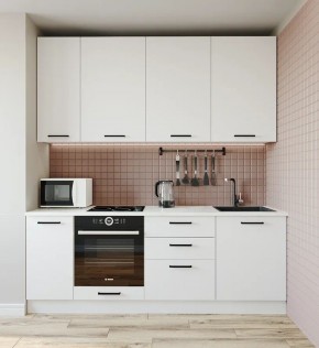 Кухонный гарнитур Белый Глянец 2200 h950 (Стол. 38мм) в Кировграде - kirovgrad.ok-mebel.com | фото