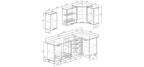 Кухонный гарнитур Меренга 2200*1000 (Стол. 26мм) в Кировграде - kirovgrad.ok-mebel.com | фото 2