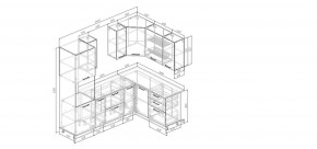 Кухонный гарнитур Меренга 2400*1600 (Стол. 38мм) в Кировграде - kirovgrad.ok-mebel.com | фото 2