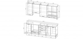 Кухонный гарнитур Санторини 2400 h950 (Стол. 38мм) в Кировграде - kirovgrad.ok-mebel.com | фото 2