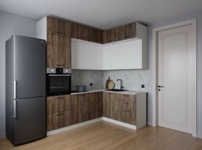 Кухонный гарнитур Старое Дерево 2200*1700 (Стол. 38мм) в Кировграде - kirovgrad.ok-mebel.com | фото