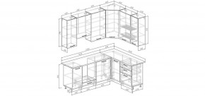 Кухонный гарнитур Умбра 2200*1600 h950 (Стол. 26мм) в Кировграде - kirovgrad.ok-mebel.com | фото 2