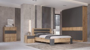ЛЕНОРА Спальный гарнитур (модульный) графит в Кировграде - kirovgrad.ok-mebel.com | фото
