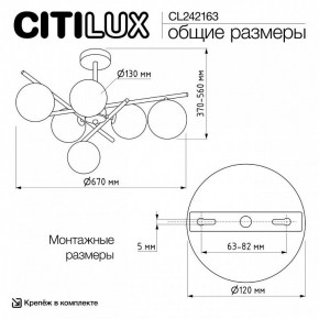 Люстра на штанге Citilux RONNY CL242163 в Кировграде - kirovgrad.ok-mebel.com | фото 12