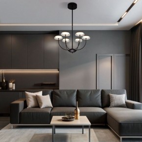 Люстра на штанге Eurosvet Fungo 50388 LED черный в Кировграде - kirovgrad.ok-mebel.com | фото 3