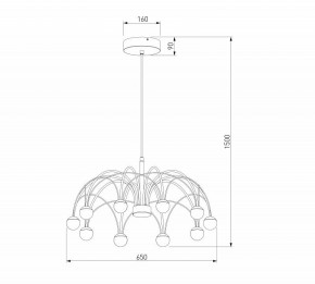 Люстра на штанге Eurosvet Ragno 90030/10 LED золото в Кировграде - kirovgrad.ok-mebel.com | фото 5