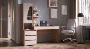 ПИФАГОР Стол компьютерный (дуб вотан/кашемир) в Кировграде - kirovgrad.ok-mebel.com | фото