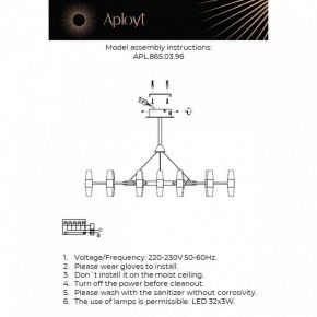 Подвесная люстра Aployt Bernadet APL.865.03.96 в Кировграде - kirovgrad.ok-mebel.com | фото 2
