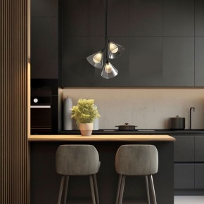 Подвесная люстра Eurosvet Enigma 70161/3 черный в Кировграде - kirovgrad.ok-mebel.com | фото 3