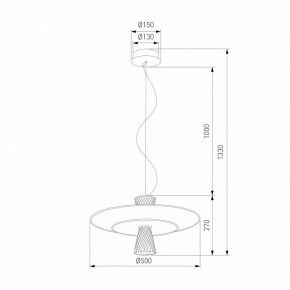 Подвесной светильник Eurosvet Titania 40029/1 LED белый в Кировграде - kirovgrad.ok-mebel.com | фото 4