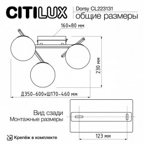 Потолочная люстра Citilux Dorsy CL223131 в Кировграде - kirovgrad.ok-mebel.com | фото 11