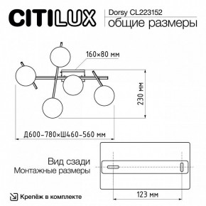 Потолочная люстра Citilux Dorsy CL223152 в Кировграде - kirovgrad.ok-mebel.com | фото 10