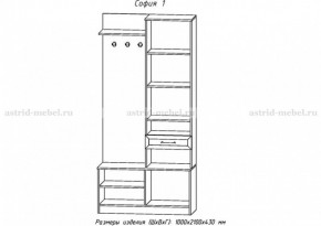 Прихожая София 1 в Кировграде - kirovgrad.ok-mebel.com | фото 2