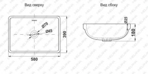 Раковина MELANA MLN-78441 в Кировграде - kirovgrad.ok-mebel.com | фото 2