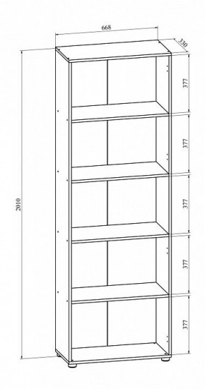 Шкаф книжный Офис ОФ-302К в Кировграде - kirovgrad.ok-mebel.com | фото 2