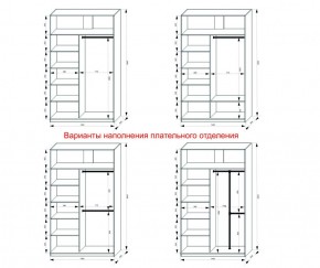 Шкаф-купе 1400 серии SOFT D1+D3+B2+PL1 (2 ящика+1штанга) профиль «Графит» в Кировграде - kirovgrad.ok-mebel.com | фото 7