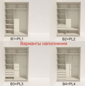 Шкаф-купе 1400 серии SOFT D8+D2+B2+PL4 (2 ящика+F обр.штанга) профиль «Графит» в Кировграде - kirovgrad.ok-mebel.com | фото 6