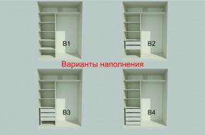 Шкаф-купе 1500 серии NEW CLASSIC K4+K4+B2+PL4 (2 ящика+F обр. штанга) профиль «Капучино» в Кировграде - kirovgrad.ok-mebel.com | фото 8