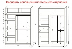 Шкаф-купе 1600 серии SOFT D1+D3+B2+PL1 (2 ящика+1штанга) профиль «Графит» в Кировграде - kirovgrad.ok-mebel.com | фото 7