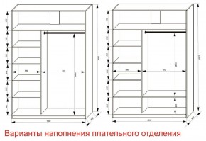 Шкаф-купе 1600 серии SOFT D6+D6+B2+PL3 (2 ящика+2штанги) профиль «Капучино» в Кировграде - kirovgrad.ok-mebel.com | фото 8