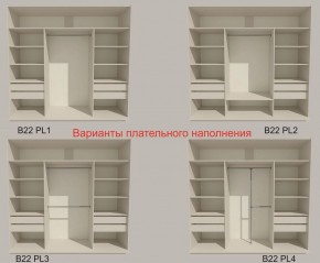 Шкаф-купе 2100 серии SOFT D2+D7+D3+B22+PL2 (по 2 ящика лев/прав+1штанга+1полка) профиль «Графит» в Кировграде - kirovgrad.ok-mebel.com | фото 6