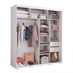 Шкаф-купе Крафт-6 1.6 м ШКК-06 (ясень белый) в Кировграде - kirovgrad.ok-mebel.com | фото 2