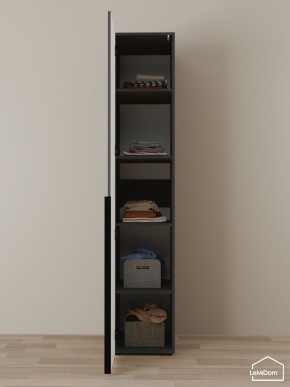 Шкаф Linnea MHR-1-2 2050х400х510 (Графит-М 11.1.25) в Кировграде - kirovgrad.ok-mebel.com | фото 4