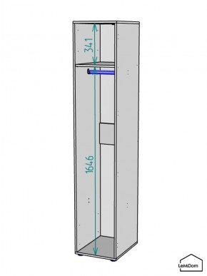 Шкаф Linnea MHR-1 2050х400х510 (ДВ-М 11.1.25) в Кировграде - kirovgrad.ok-mebel.com | фото 3