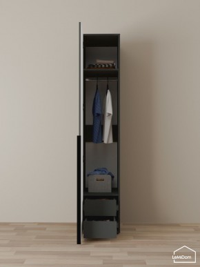 Шкаф Linnea MHR-1-3 2050х400х510 (Графит-М 11.1.25) в Кировграде - kirovgrad.ok-mebel.com | фото 3