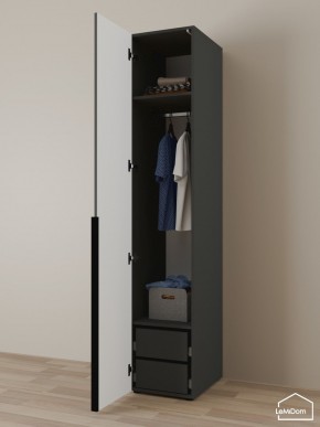 Шкаф Linnea MHR-1-3 2050х400х510 (Графит-М 11.1.25) в Кировграде - kirovgrad.ok-mebel.com | фото 5