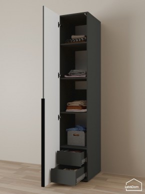 Шкаф Linnea MHR-1-4 2050х400х510 (Графит-М 11.1.25) в Кировграде - kirovgrad.ok-mebel.com | фото 6
