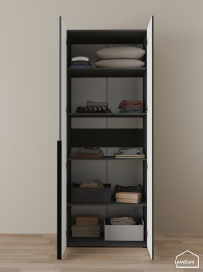 Шкаф Linnea MHR-2-2 2050х800х510 (Графит-М 11.1.25) в Кировграде - kirovgrad.ok-mebel.com | фото 4