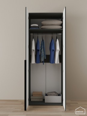 Шкаф Linnea MHR-2 2050х800х510 (Графит-М 11.1.25) в Кировграде - kirovgrad.ok-mebel.com | фото 4