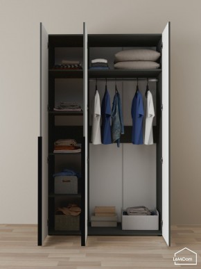Шкаф Linnea MHR-3-1 2050х1200х510 (Графит-М 11.1.25) в Кировграде - kirovgrad.ok-mebel.com | фото 4
