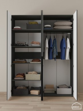 Шкаф Linnea MHR-4-1 2050х1600х510 (Графит-М 11.1.25) в Кировграде - kirovgrad.ok-mebel.com | фото 4