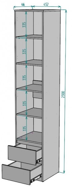 Шкаф Мальта H166 в Кировграде - kirovgrad.ok-mebel.com | фото 2